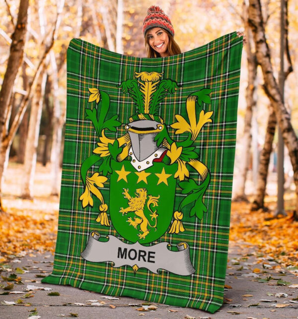 Ireland Premium Blanket - More or O'More Ireland Blanket Irish National Tartan - Image 4