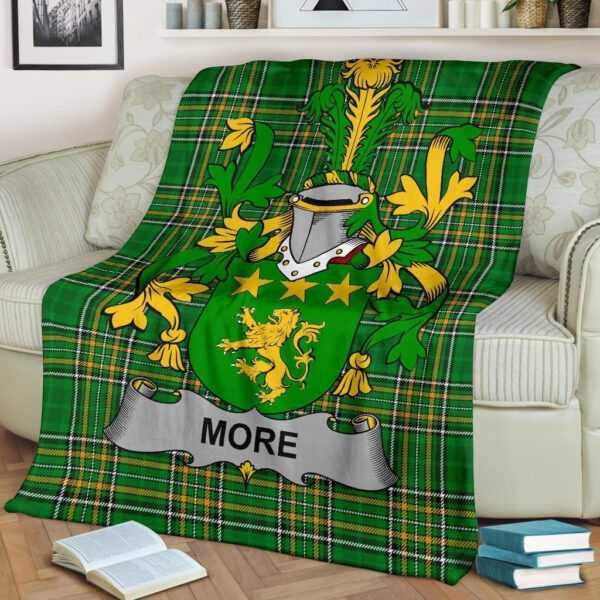 Ireland Premium Blanket - More or O'More Ireland Blanket Irish National Tartan - Image 2