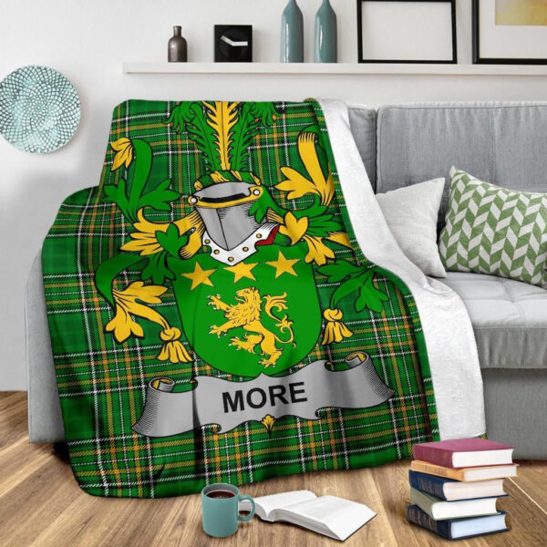 Ireland Premium Blanket - More or O'More Ireland Blanket Irish National Tartan - Image 3