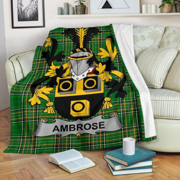 Ireland Premium Blanket - Ambrose Ireland Blanket Irish National Tartan