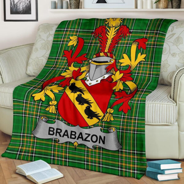 Ireland Premium Blanket - Brabazon Ireland Blanket Irish National Tartan - Image 2