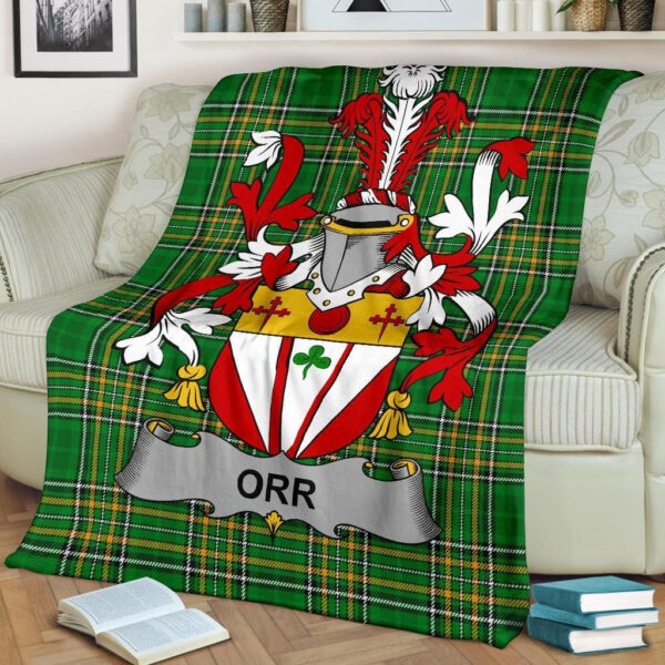 Ireland Premium Blanket - Orr Ireland Blanket Irish National Tartan - Image 2