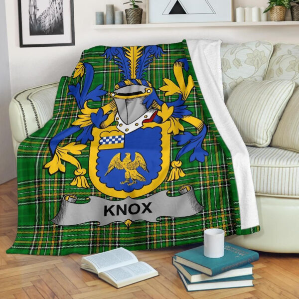 Ireland Premium Blanket - Knox Ireland Blanket Irish National Tartan