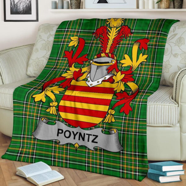 Ireland Premium Blanket - Poyntz Ireland Blanket Irish National Tartan - Image 2