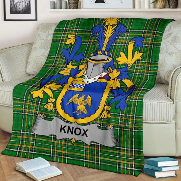 Ireland Premium Blanket - Knox Ireland Blanket Irish National Tartan - Image 2