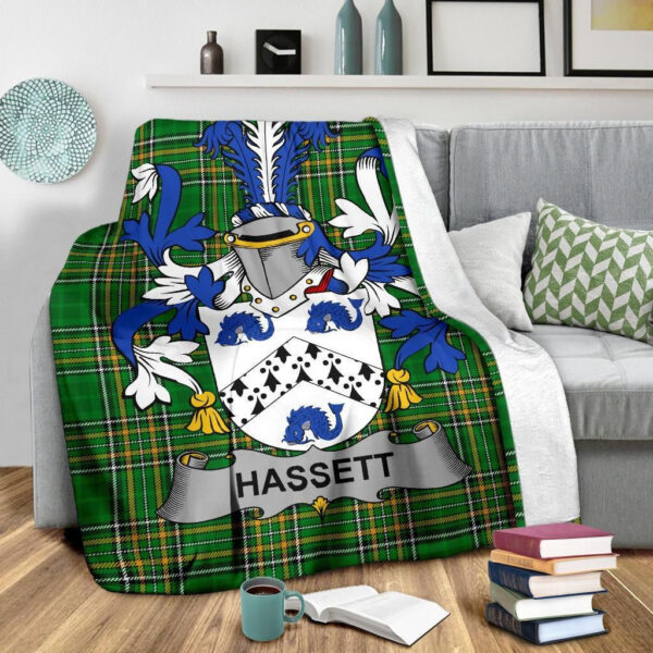 Ireland Premium Blanket - Hassett or Hasset Ireland Blanket Irish National Tartan - Image 3