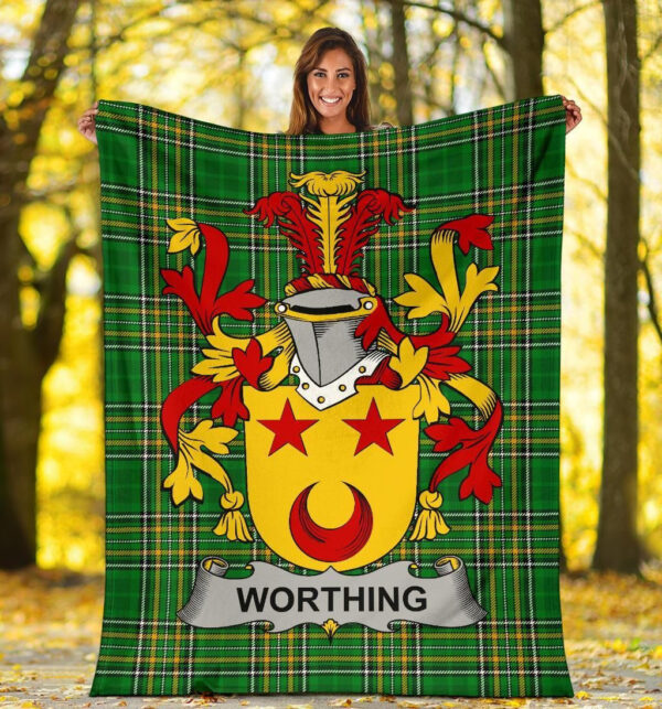 Ireland Premium Blanket - Worthing Ireland Blanket Irish National Tartan - Image 5