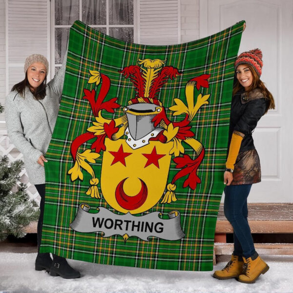 Ireland Premium Blanket - Worthing Ireland Blanket Irish National Tartan - Image 6