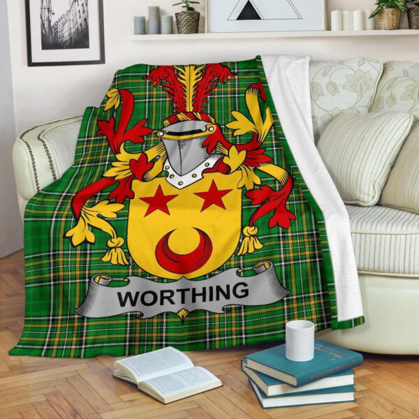 Ireland Premium Blanket - Worthing Ireland Blanket Irish National Tartan