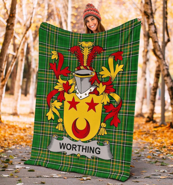 Ireland Premium Blanket - Worthing Ireland Blanket Irish National Tartan - Image 4