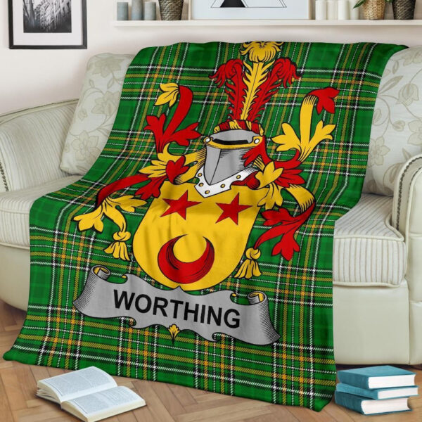 Ireland Premium Blanket - Worthing Ireland Blanket Irish National Tartan - Image 2