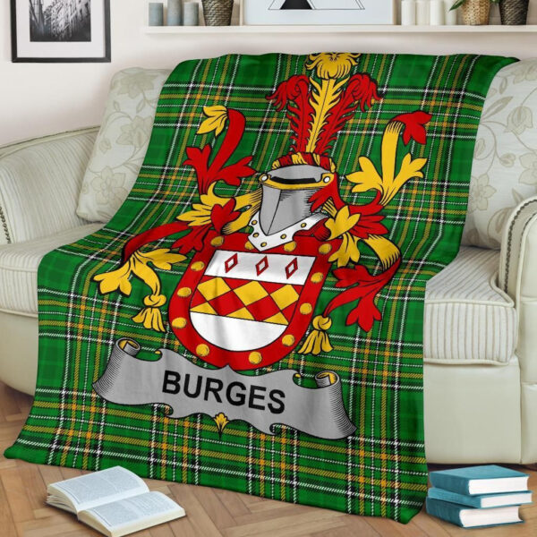 Ireland Premium Blanket - Burges Ireland Blanket Irish National Tartan - Image 2