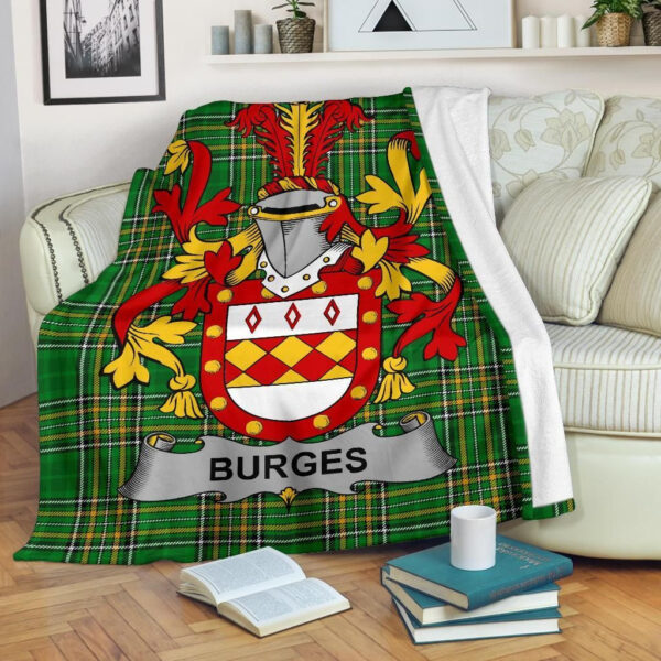 Ireland Premium Blanket - Burges Ireland Blanket Irish National Tartan