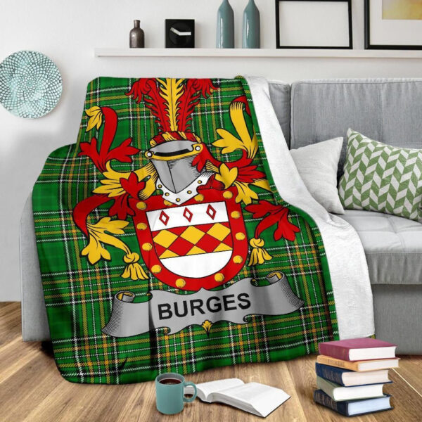 Ireland Premium Blanket - Burges Ireland Blanket Irish National Tartan - Image 3