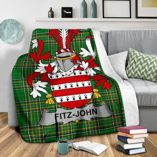 Ireland Premium Blanket - Fitz-John Ireland Blanket Irish National Tartan - Image 3