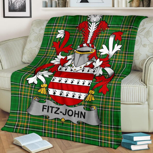 Ireland Premium Blanket - Fitz-John Ireland Blanket Irish National Tartan - Image 2