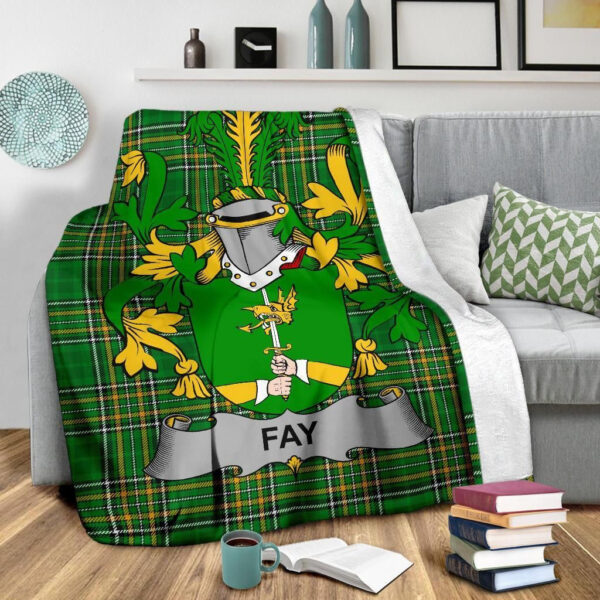 Ireland Premium Blanket - Fay or O'Fee Ireland Blanket Irish National Tartan - Image 3