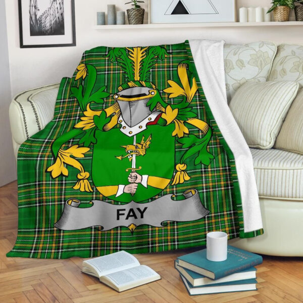 Ireland Premium Blanket - Fay or O'Fee Ireland Blanket Irish National Tartan