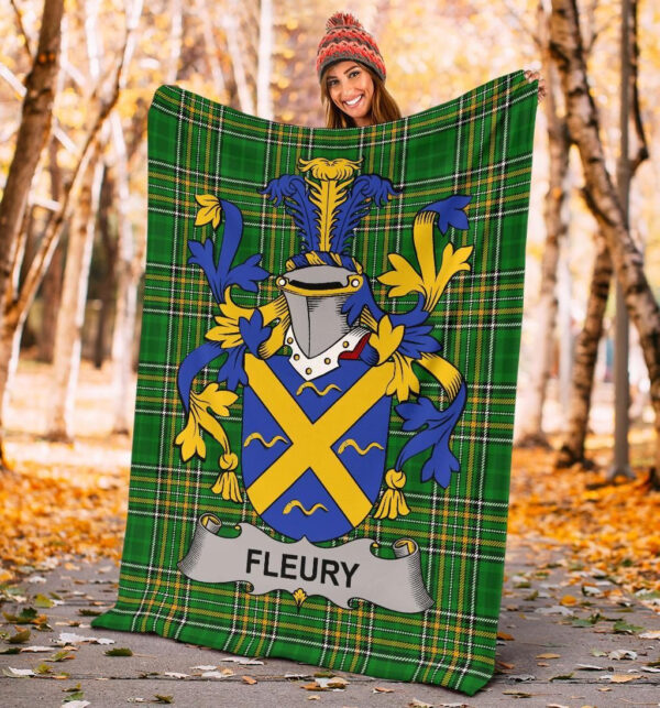 Ireland Premium Blanket - Fleury Ireland Blanket Irish National Tartan - Image 4