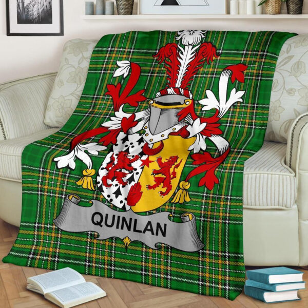 Ireland Premium Blanket - Quinlan or O'Quinlevan Ireland Blanket Irish National Tartan - Image 2