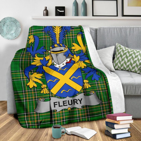 Ireland Premium Blanket - Fleury Ireland Blanket Irish National Tartan - Image 3