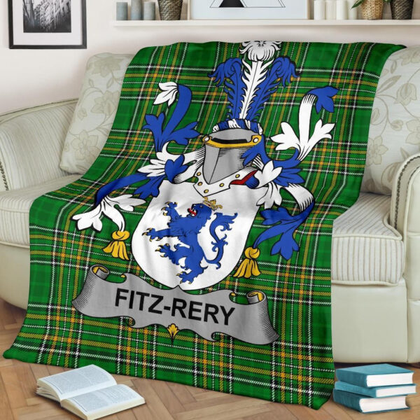 Ireland Premium Blanket - Fitz-Rery Ireland Blanket Irish National Tartan - Image 2