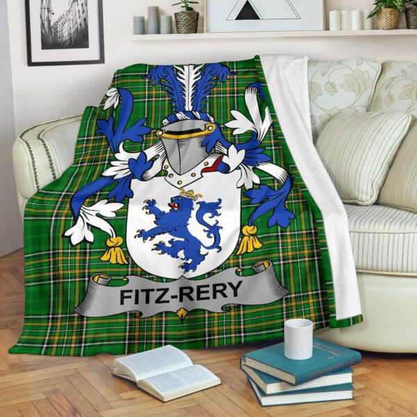 Ireland Premium Blanket - Fitz-Rery Ireland Blanket Irish National Tartan