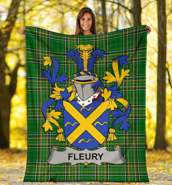 Ireland Premium Blanket - Fleury Ireland Blanket Irish National Tartan - Image 5