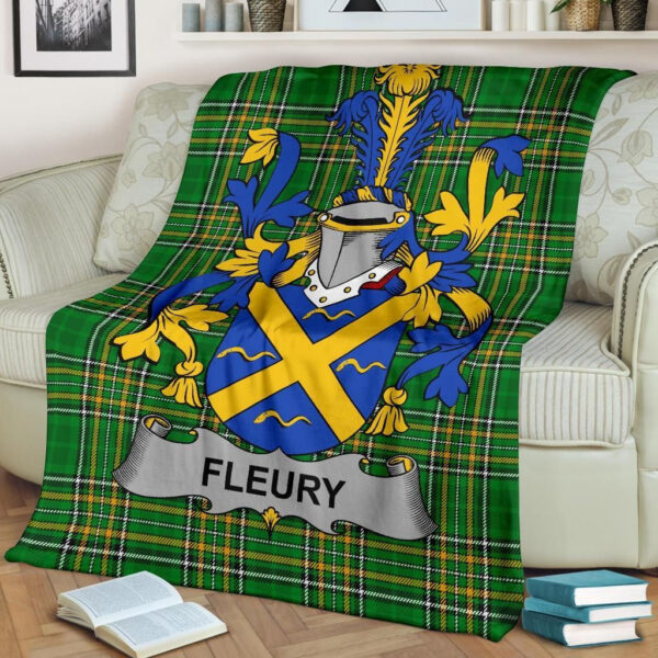 Ireland Premium Blanket - Fleury Ireland Blanket Irish National Tartan - Image 2