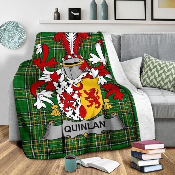 Ireland Premium Blanket - Quinlan or O'Quinlevan Ireland Blanket Irish National Tartan - Image 3