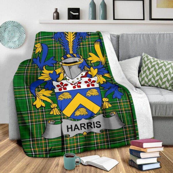 Ireland Premium Blanket - Harris Ireland Blanket Irish National Tartan - Image 3