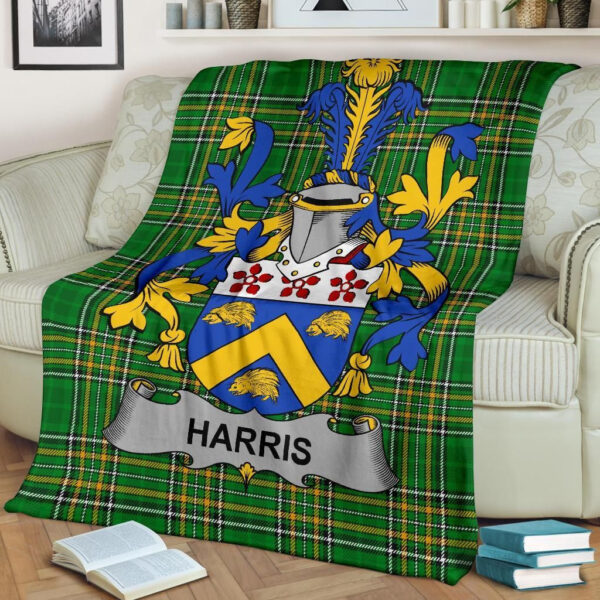 Ireland Premium Blanket - Harris Ireland Blanket Irish National Tartan - Image 2