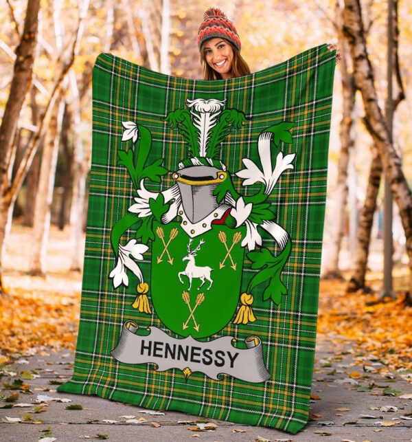 Ireland Premium Blanket - Hennessy or O'Hennessy Ireland Blanket Irish National Tartan - Image 4