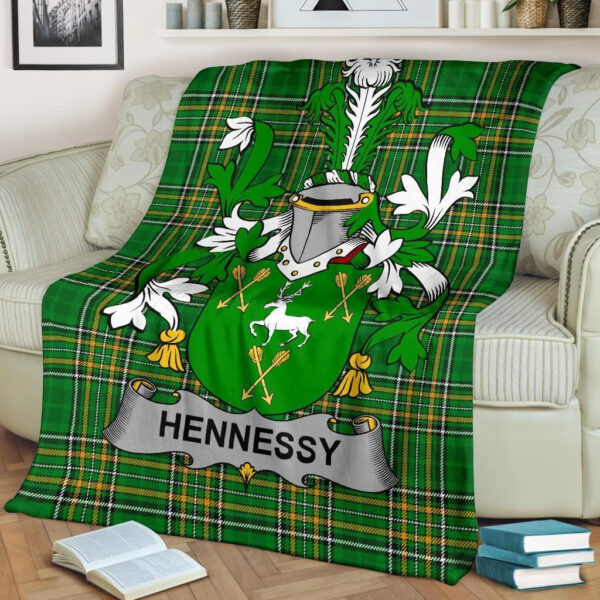 Ireland Premium Blanket - Hennessy or O'Hennessy Ireland Blanket Irish National Tartan - Image 2