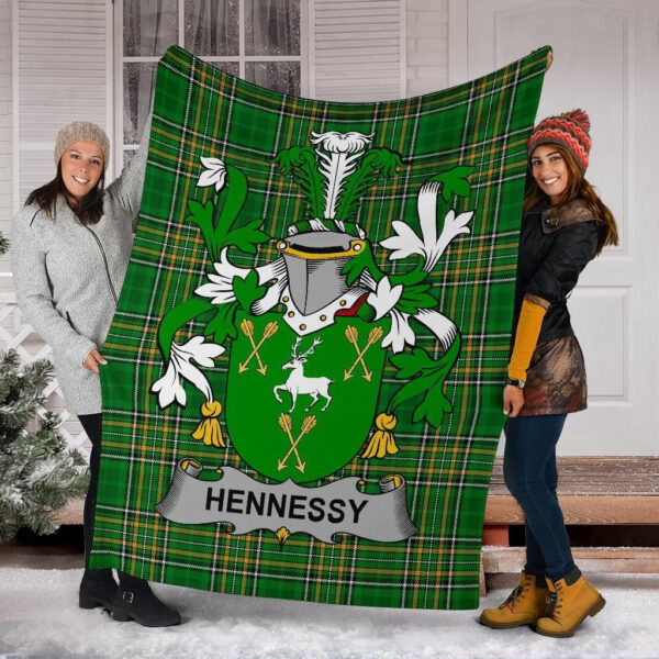 Ireland Premium Blanket - Hennessy or O'Hennessy Ireland Blanket Irish National Tartan - Image 6