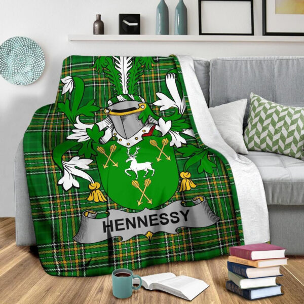 Ireland Premium Blanket - Hennessy or O'Hennessy Ireland Blanket Irish National Tartan - Image 3