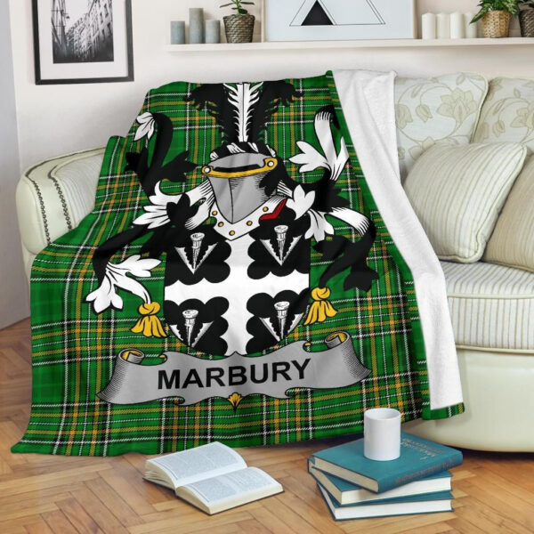 Ireland Premium Blanket - Marbury or Maybery Ireland Blanket Irish National Tartan