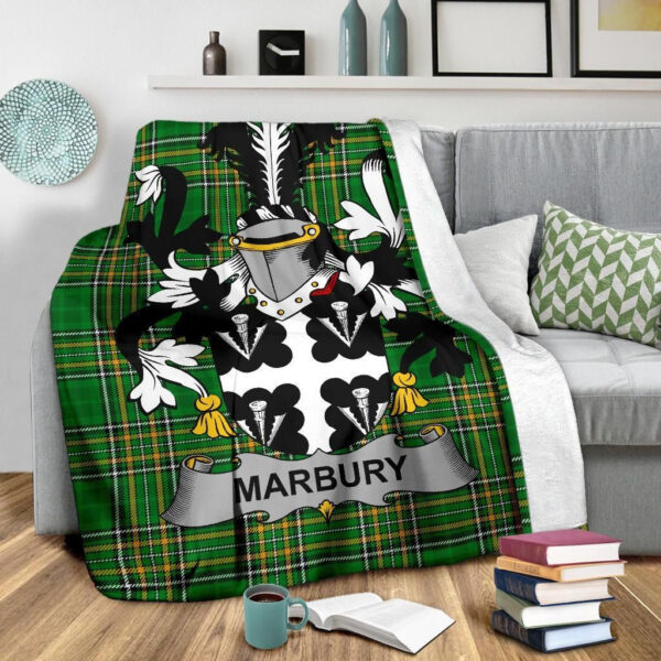 Ireland Premium Blanket - Marbury or Maybery Ireland Blanket Irish National Tartan - Image 3