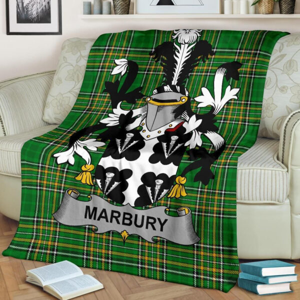 Ireland Premium Blanket - Marbury or Maybery Ireland Blanket Irish National Tartan - Image 2