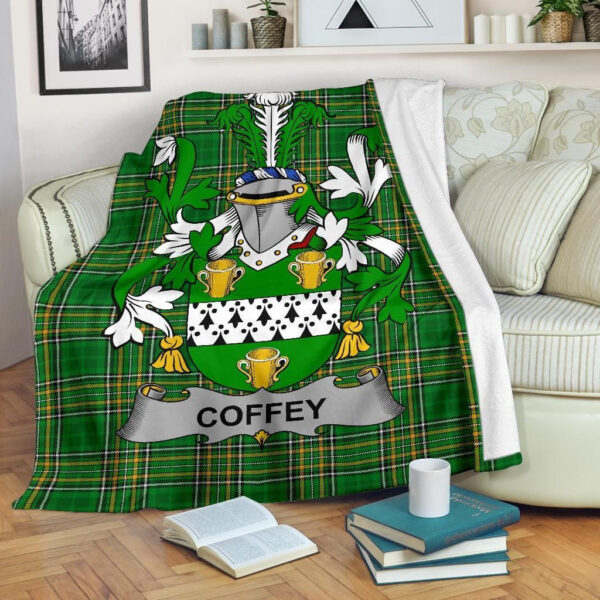 Ireland Premium Blanket - Coffey or O'Coffey Ireland Blanket Irish National Tartan