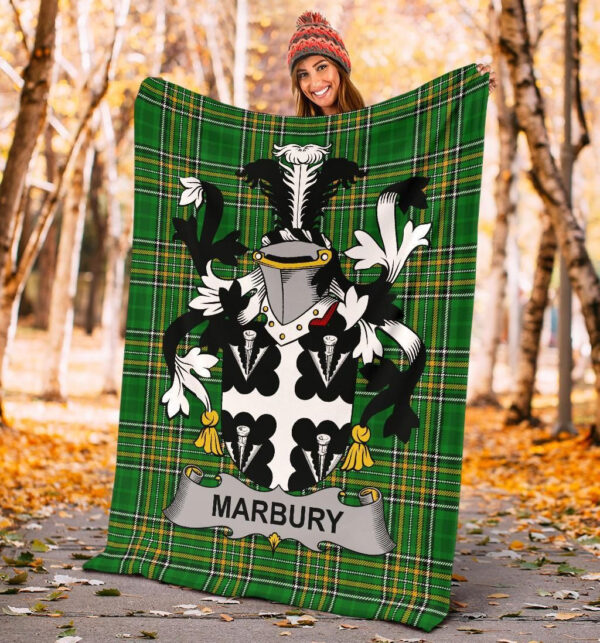 Ireland Premium Blanket - Marbury or Maybery Ireland Blanket Irish National Tartan - Image 4