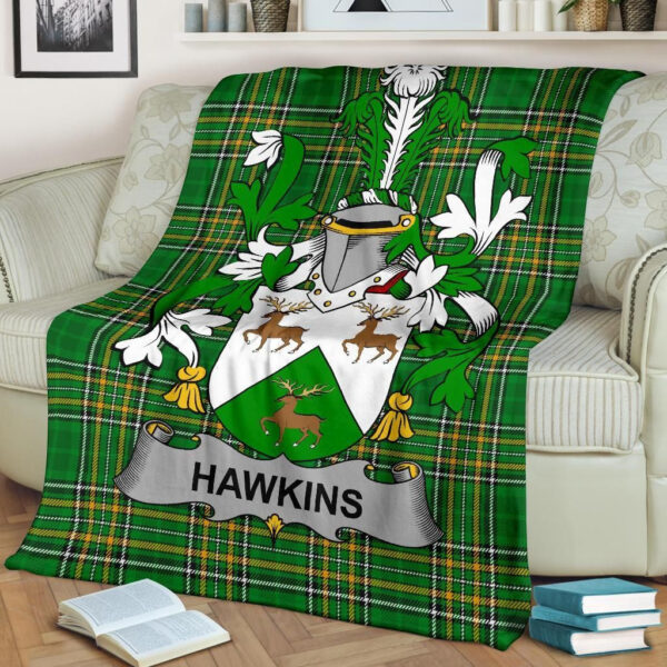 Ireland Premium Blanket - Hawkins or Haughan Ireland Blanket Irish National Tartan - Image 2