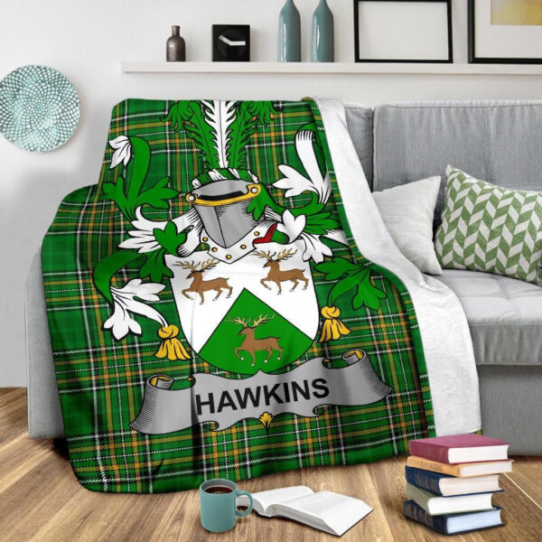 Ireland Premium Blanket - Hawkins or Haughan Ireland Blanket Irish National Tartan - Image 3