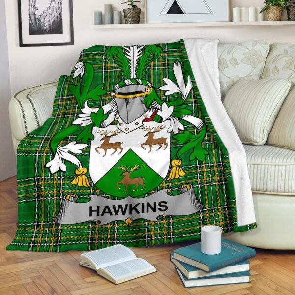 Ireland Premium Blanket - Hawkins or Haughan Ireland Blanket Irish National Tartan