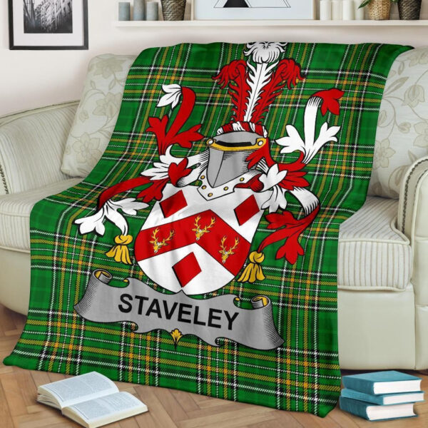 Ireland Premium Blanket - Staveley Ireland Blanket Irish National Tartan - Image 2