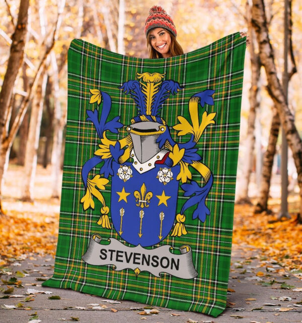 Ireland Premium Blanket - Stevenson Ireland Blanket Irish National Tartan - Image 4