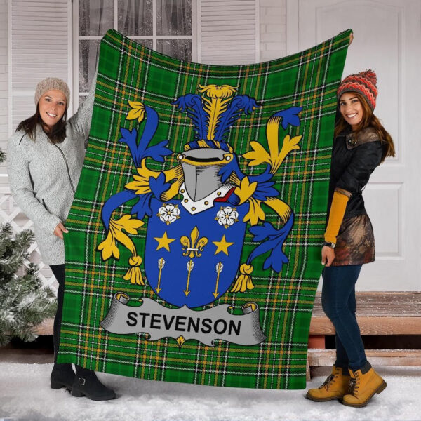 Ireland Premium Blanket - Stevenson Ireland Blanket Irish National Tartan - Image 6