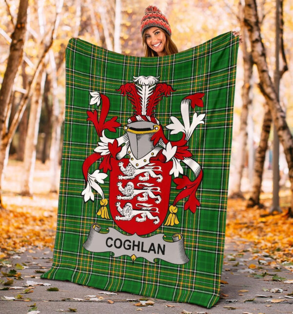 Ireland Premium Blanket - Coghlan or McCoghlan Ireland Blanket Irish National Tartan - Image 4