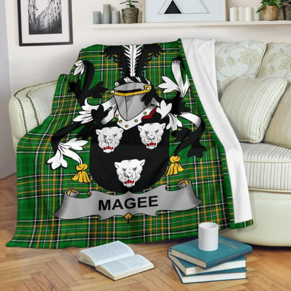 Ireland Premium Blanket - Magee or McGee Ireland Blanket Irish National Tartan