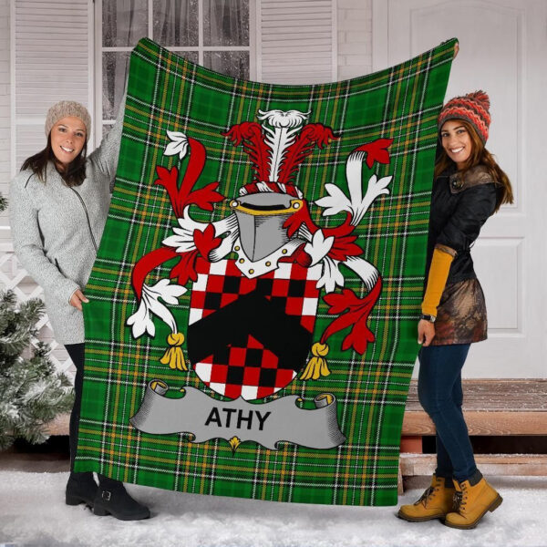 Ireland Premium Blanket - Athy Ireland Blanket Irish National Tartan - Image 6